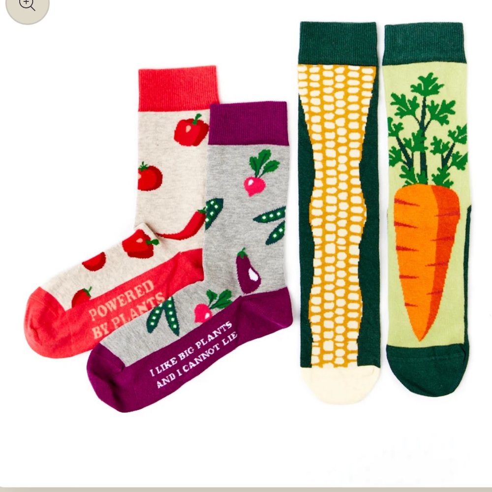 Urban Eccentric Adults Dress Socks Fun Eccentric Vegetable Print Easter Sz: 6-11